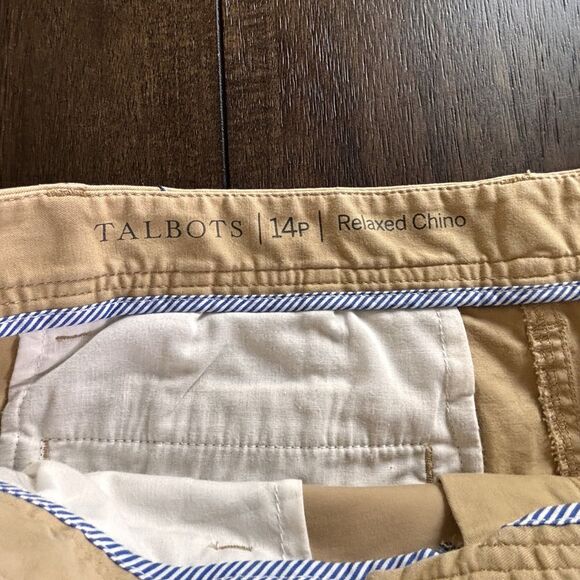 TALBOTS RELAXED CHINOS - EMBROIDERED BIRD PRINT Size 14 Petite - Picture 9 of 10